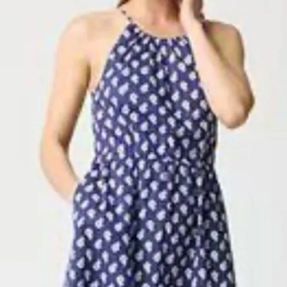 NWT J.Crew Strappy poplin halter dress, Sz 8 - Picture 6 of 7